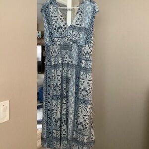 Blue and white Old Navy sundress large